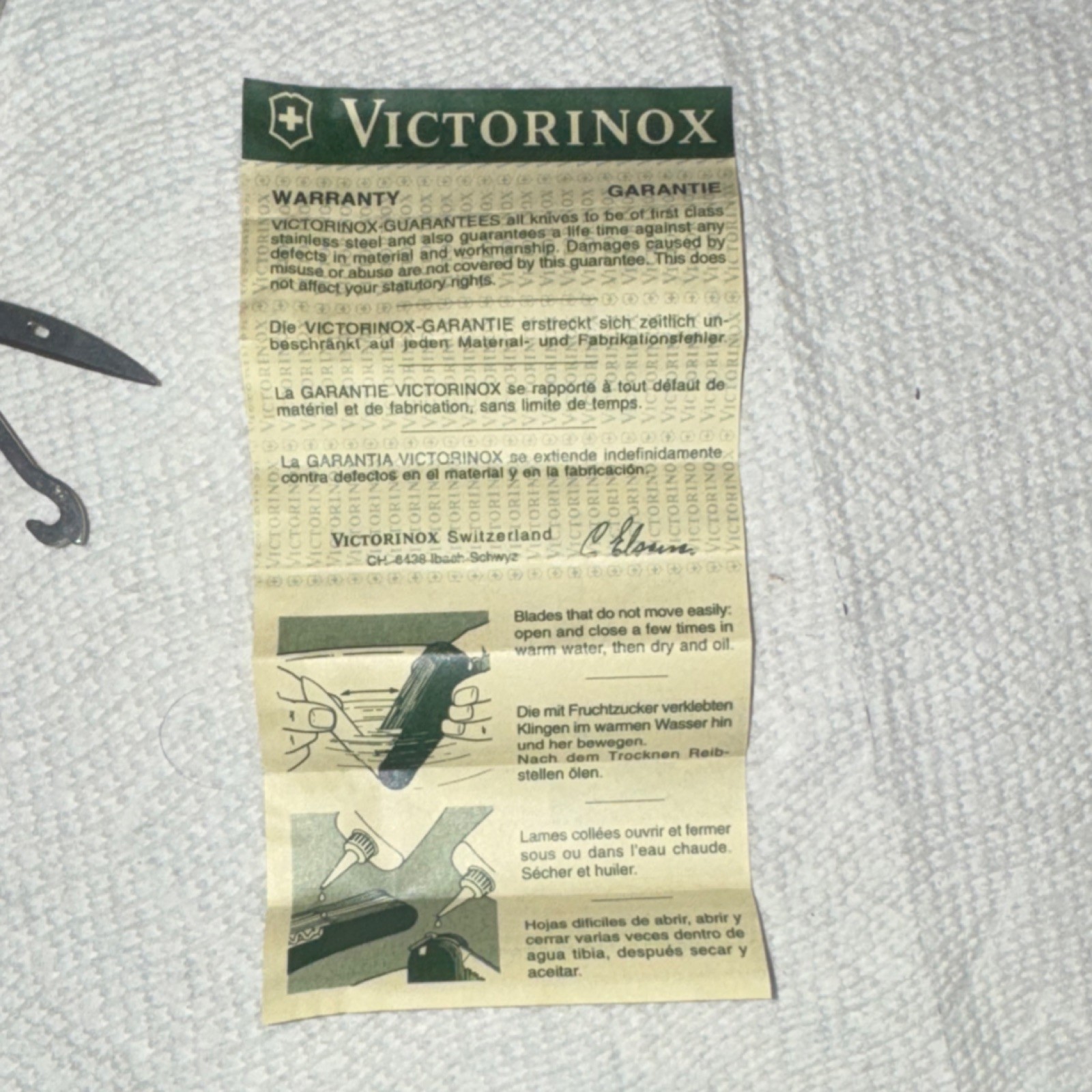 Victorinox Swiss Army Multi-Tool Stainless Steel 9 Tools w/ Case Vintage