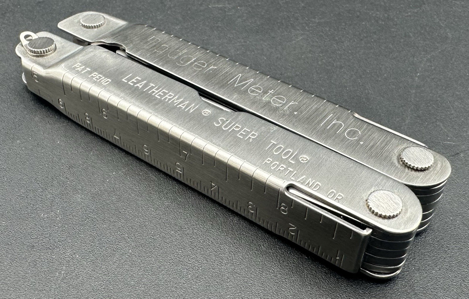 Original Leatherman Super Tool Sheath Box Portland Oregon Pat Pend Badger Meter