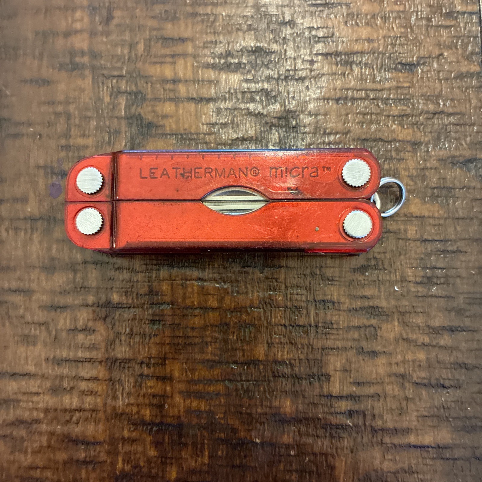 RARE Leatherman Micra Translucent Red Polycarbonate Multi Tool 08/01 USA