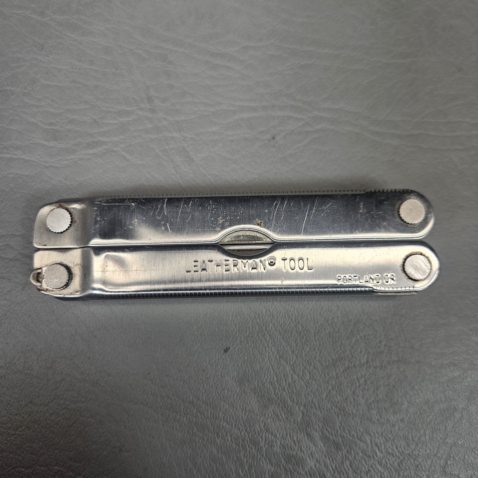 Vintage Leatherman Stainless Steel MultiTool Original Leather Sheath Portland OR