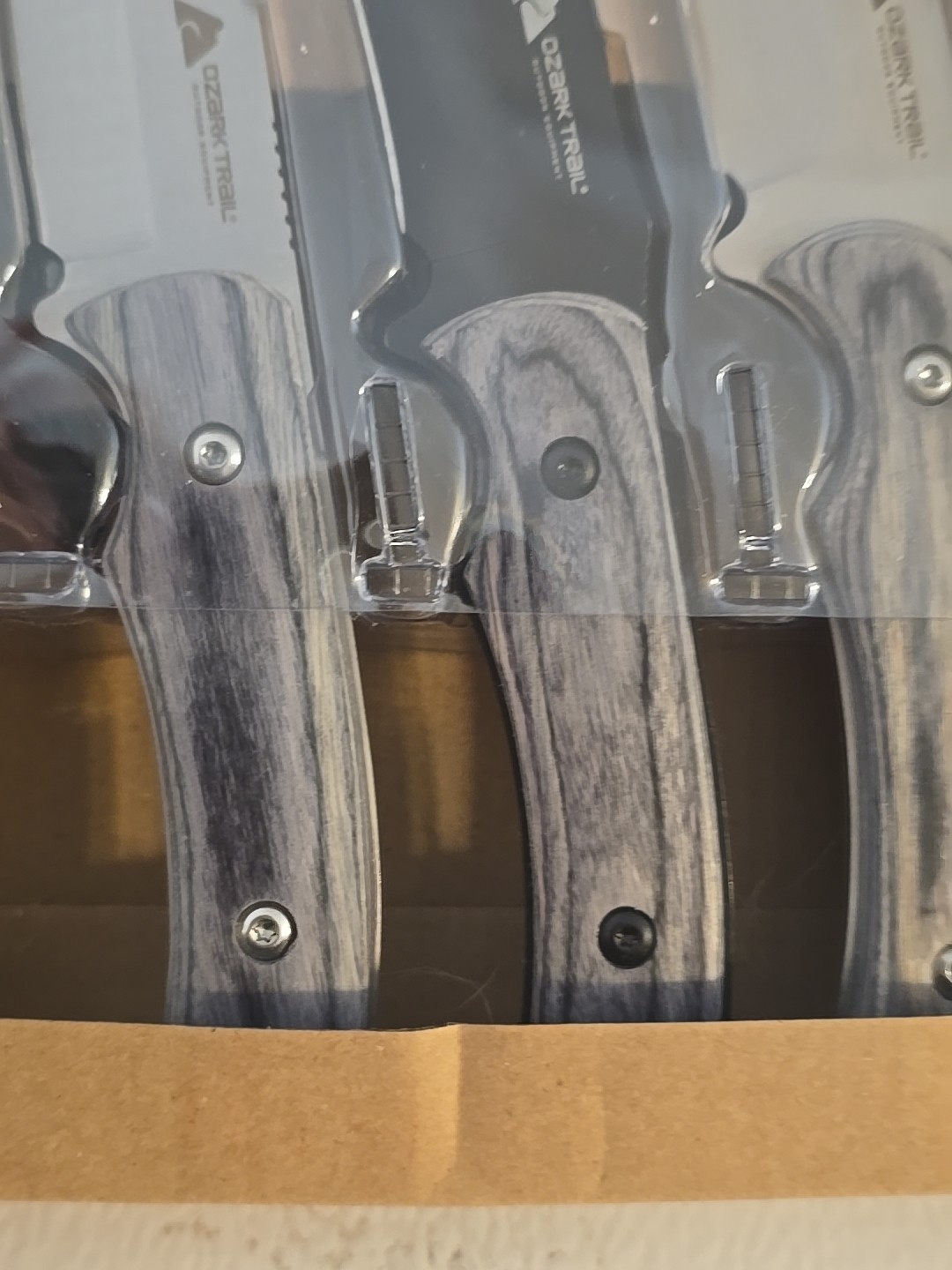 Ozark Trail 6 Pieces Hunting Knives Set, 3- 8 inch Fixed Blade Knife, 3 Sheaths