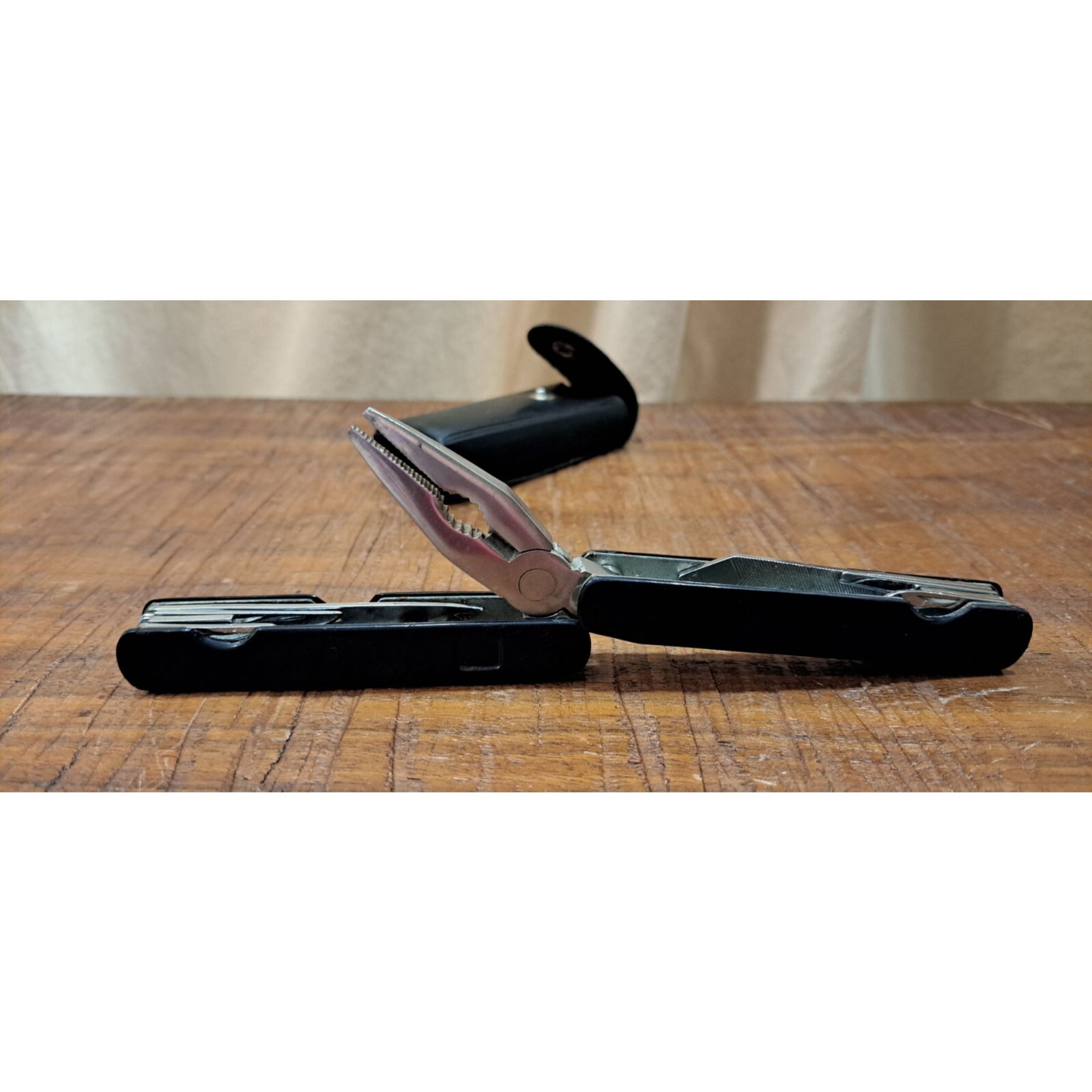 MULTI TOOL PLIER KNIFE WITH LEATHER BELT HOLDER CASE