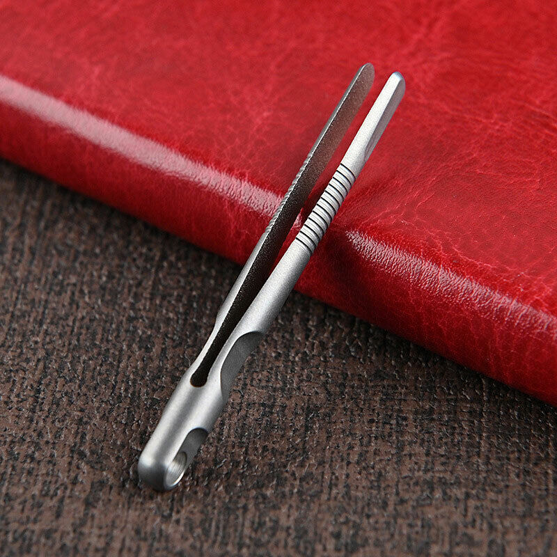 CNC Titanium Tweezers Pocket Mini Keychain Outdoor Lightweight Clamping EDC Tool