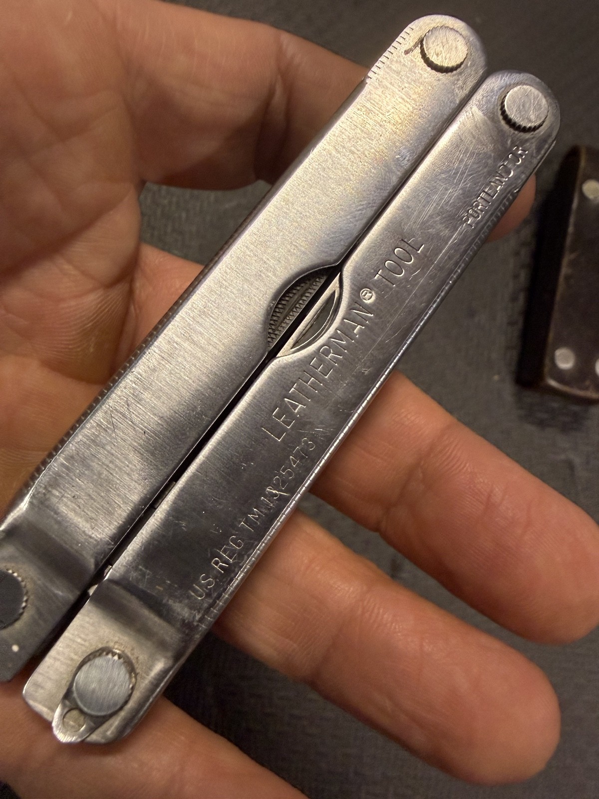 Leatherman Multi Tool with Leather Case Vintage Used Rare. DATE 03/95.