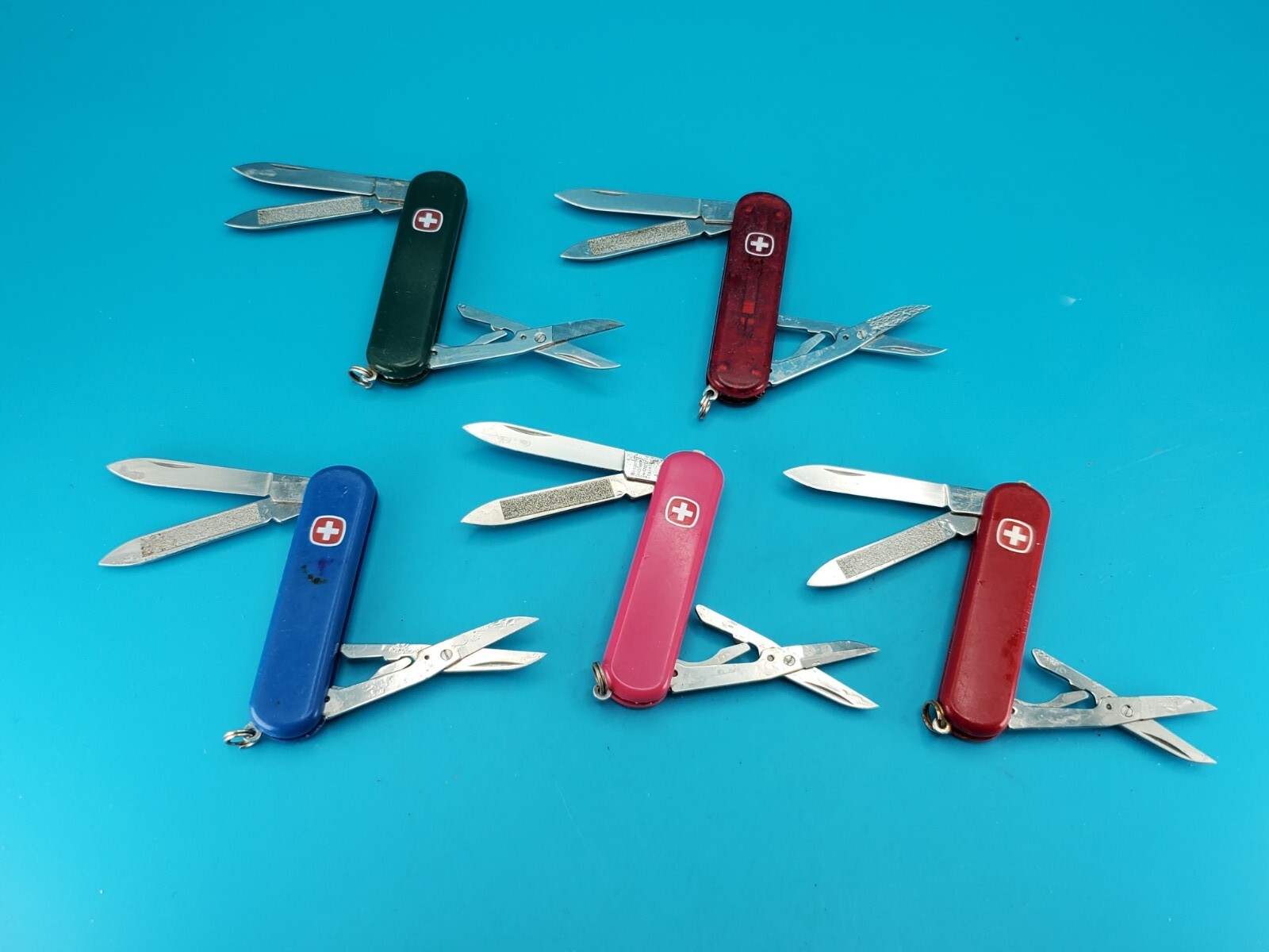 Lot of 5 Wenger Esquire Swiss Army Knife Multi Tools!