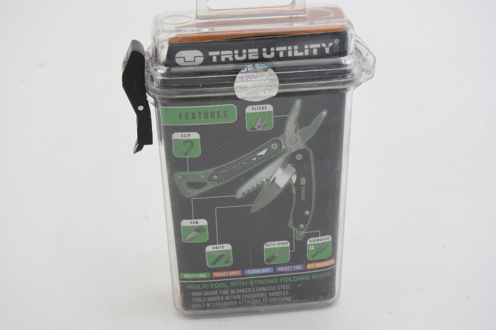 True Utility Seven Multi-Tool 7 in 1 Compact Pocket Knife Quick Release Clip
