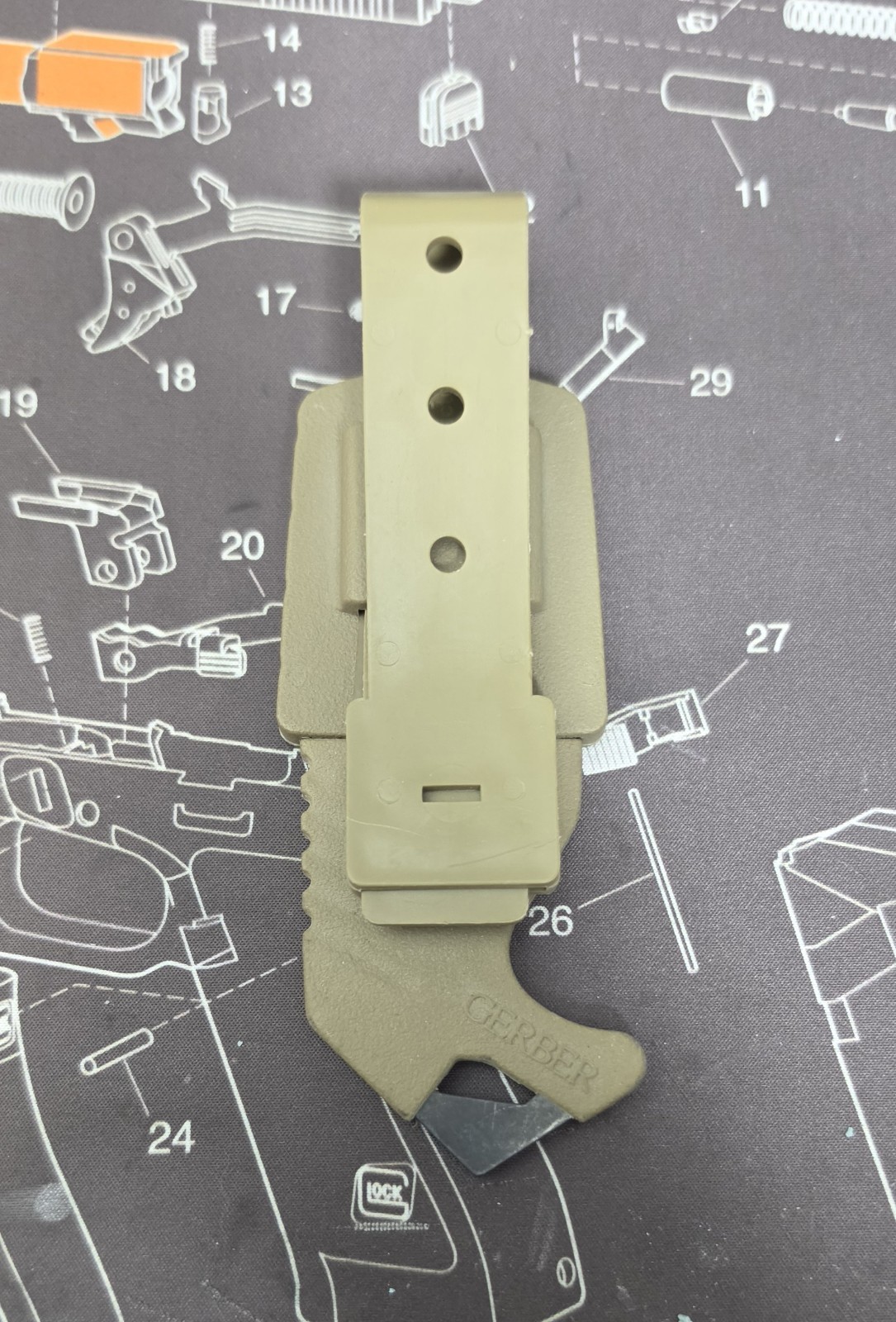 Gerber Strap Cutter Knife- Coyote Brown Emergency Seatbelt Cutter Military Issue