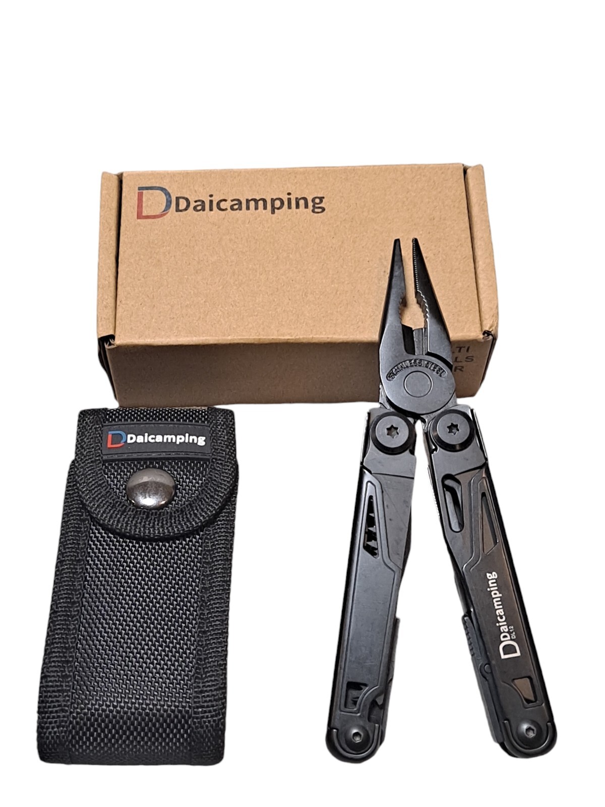 DL12 Clip Multifunctional Clamps Folding Knife Tools Gear Multi Pliers