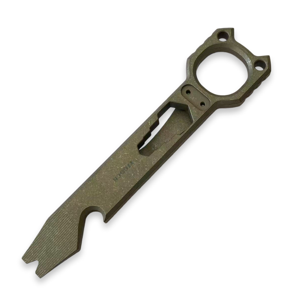 YJGDCN RIHE PioneerEDC PRY Bar TOOL TC4 TITANIUM BODY-GD122-STONEWASH