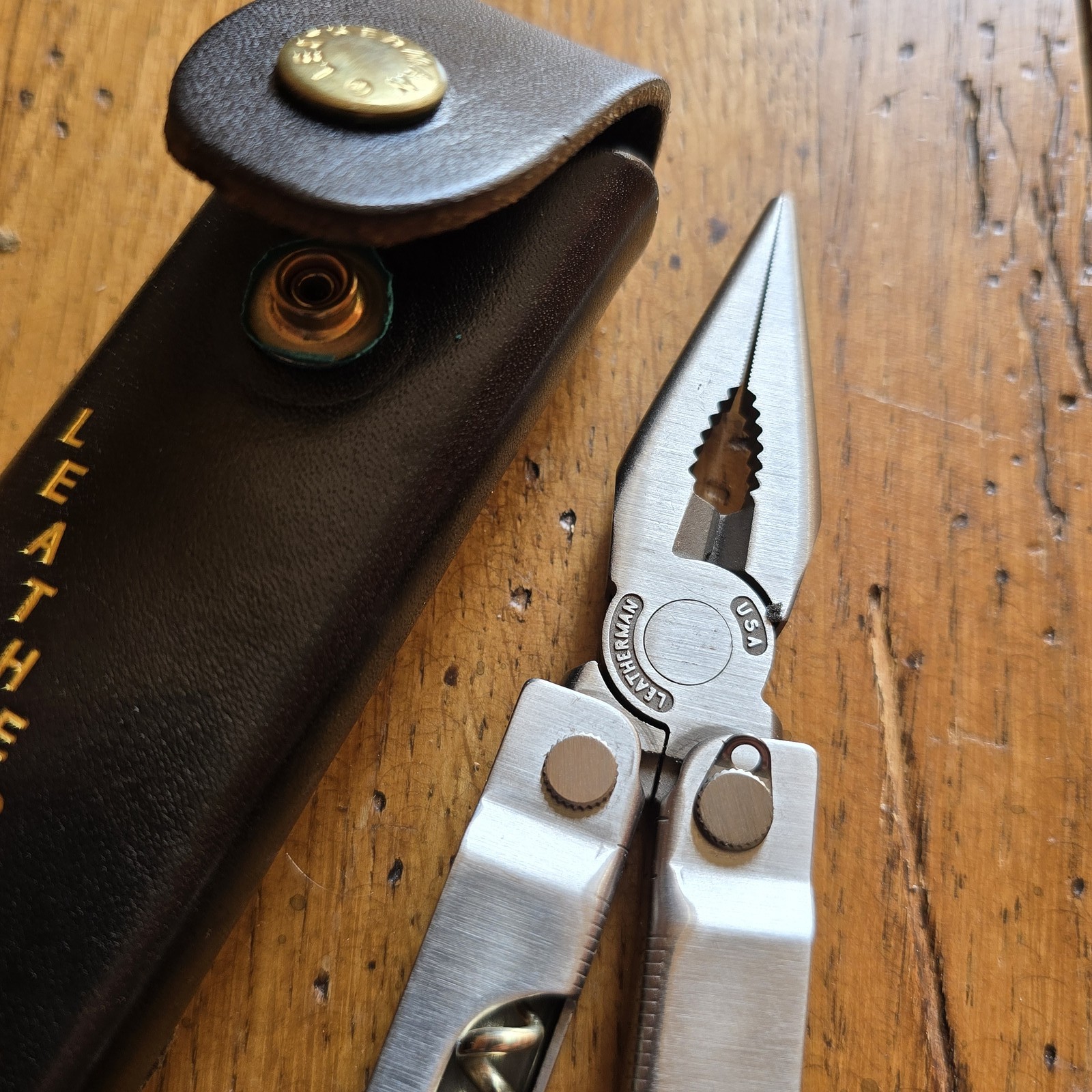 LEATHERMAN FLAIR MULTI TOOL PLIERS KNIFE & LEATHER SHEATH VINTAGE 10/99 NIB