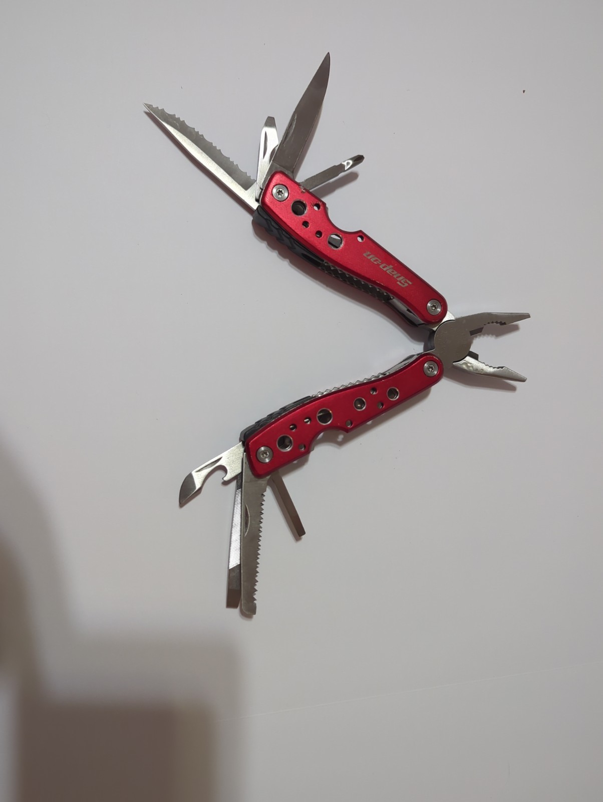 Snap-On Tools Red Multi-Tool Folding Pocket Knife w/ Pliers – Compact Tool
