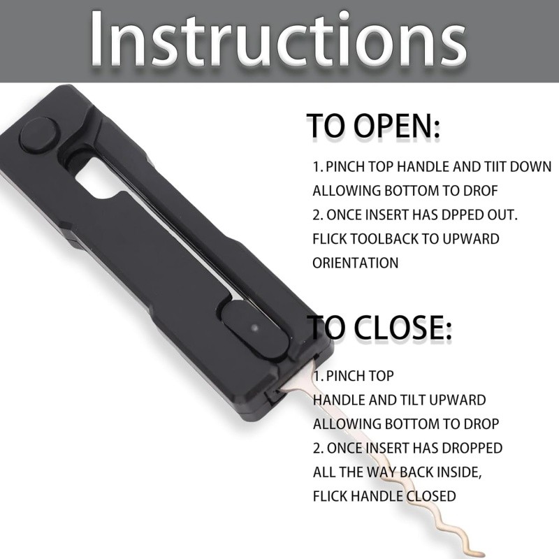 2025 Grav Pick Multi-Tool Outdoor Survival Tool – Pocket EDC Tool with Hook &Awl
