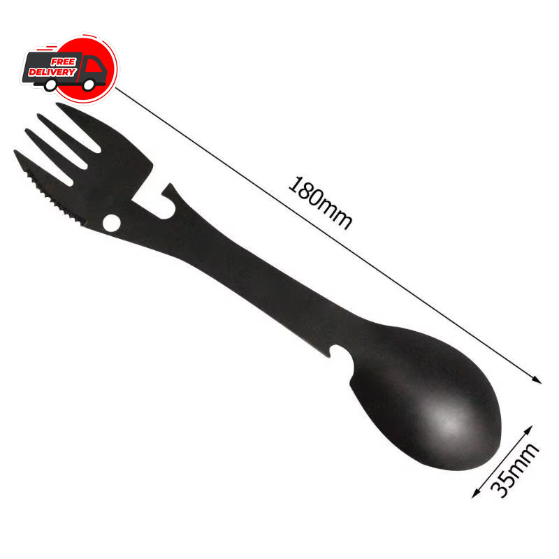Outdoor Survival Tools 5 in 1 Camping Multi-functional EDC Kit Practical Fork
