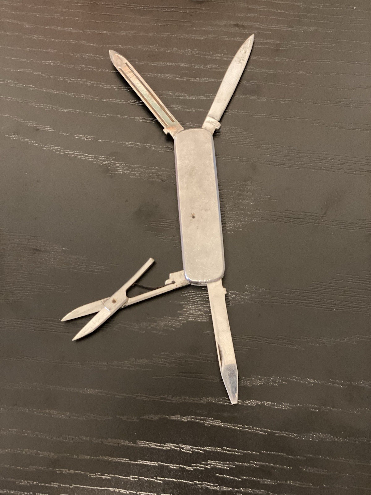 Vintage Paul Hall Germany Stainless Multi Tool Pocket Knife Scissors File