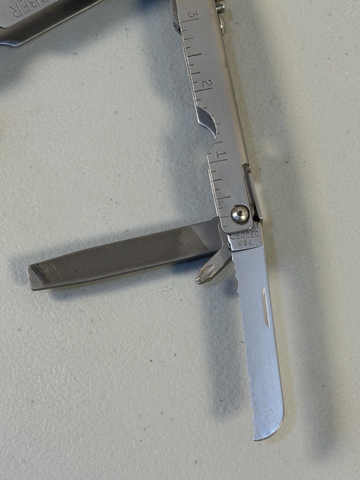 VTG Rare Gerber Multi Plier Folding Multi Tool W/ Sheath Early Model Very Nice