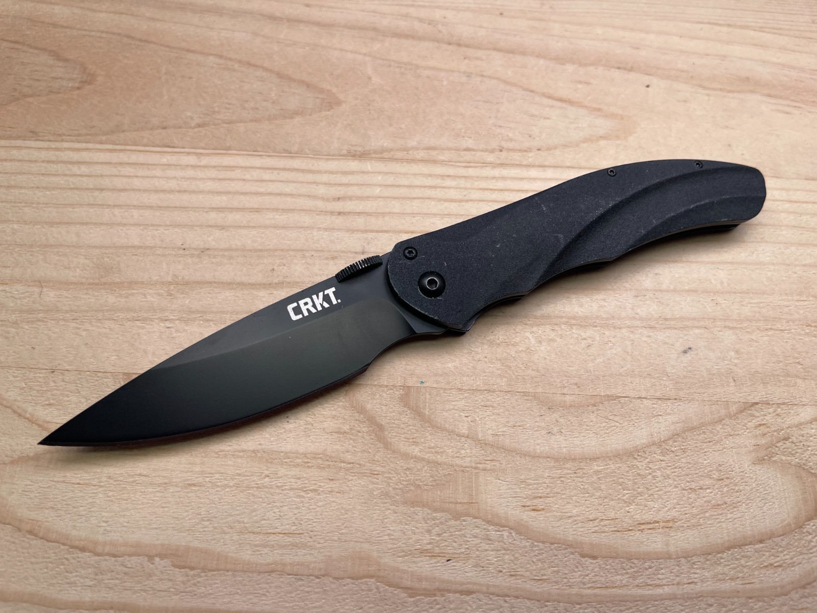 CRKT Argus 7030K Lerch Design Black A/O Folding Pocket Knife – Very Nice