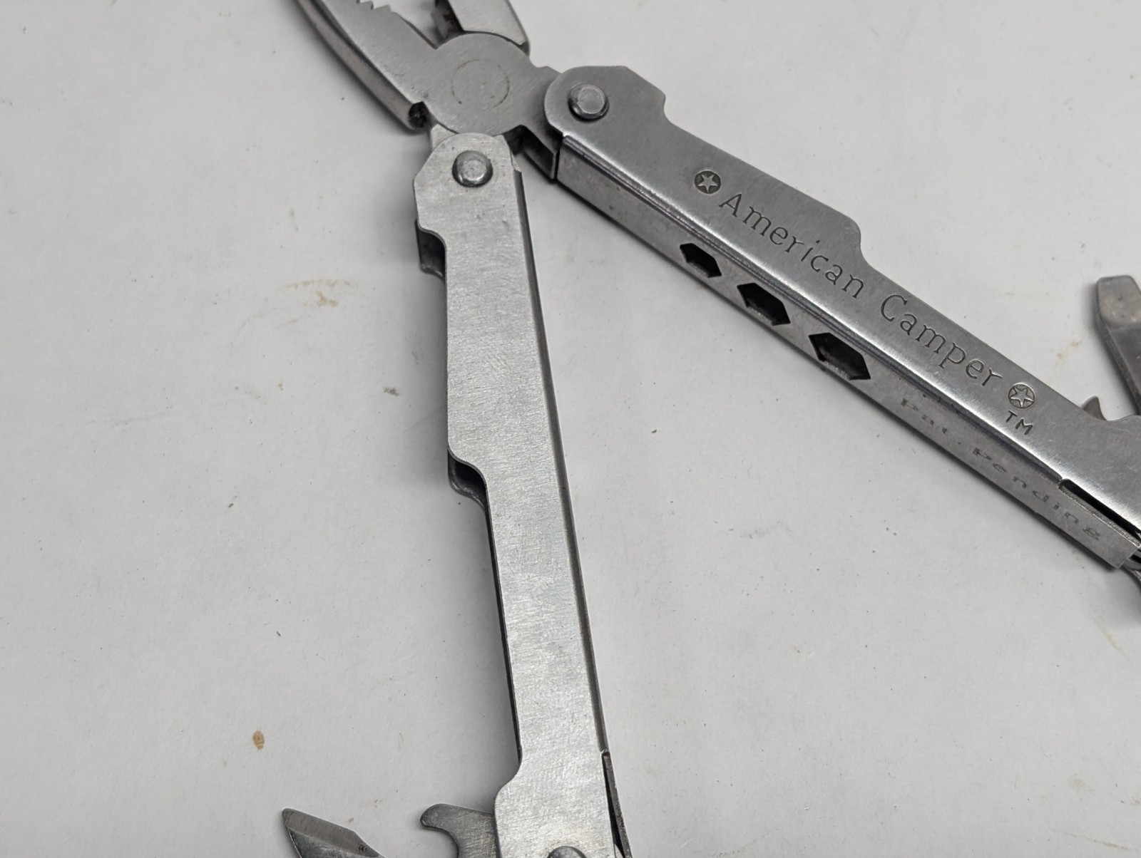 Vintage American Camper Multi Tool Folding Pocket Knife Set Stainless Steel