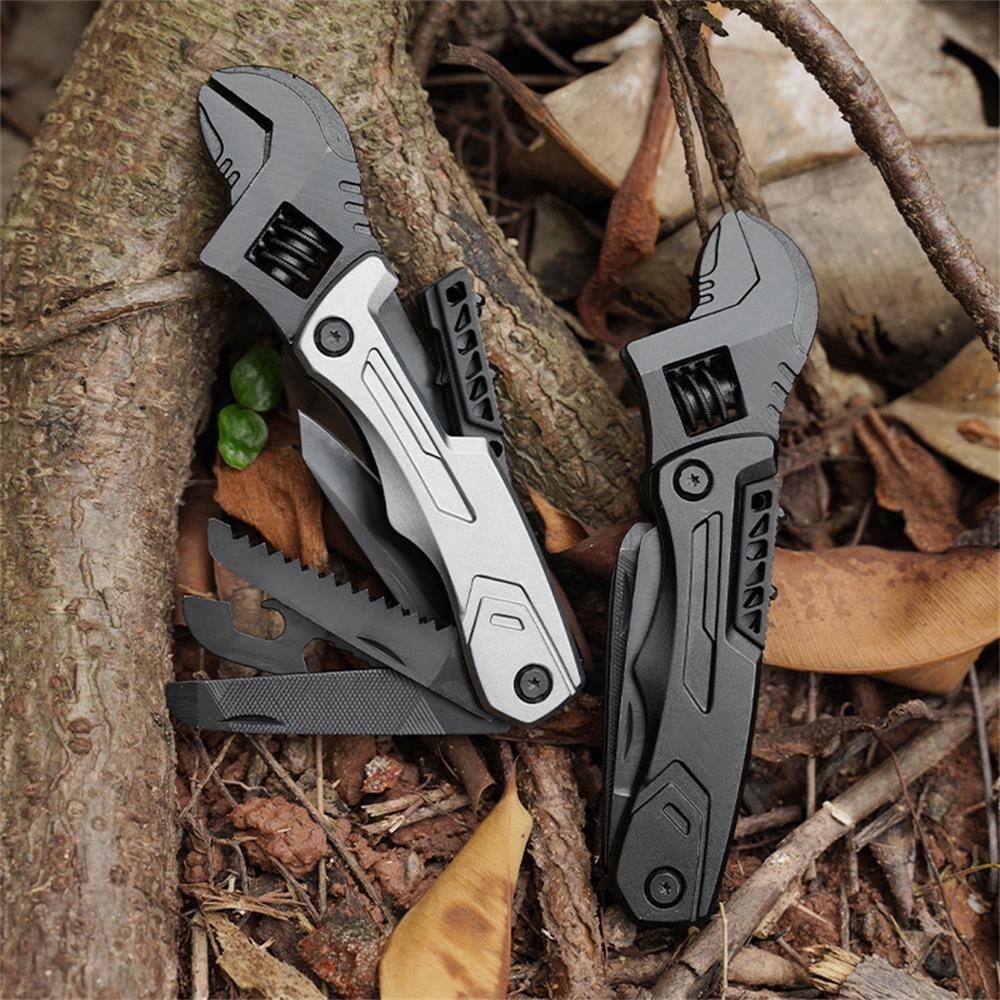 Multi Function Knife Tool With Screwdriver Wrench Purpose Travel Pocket Folding