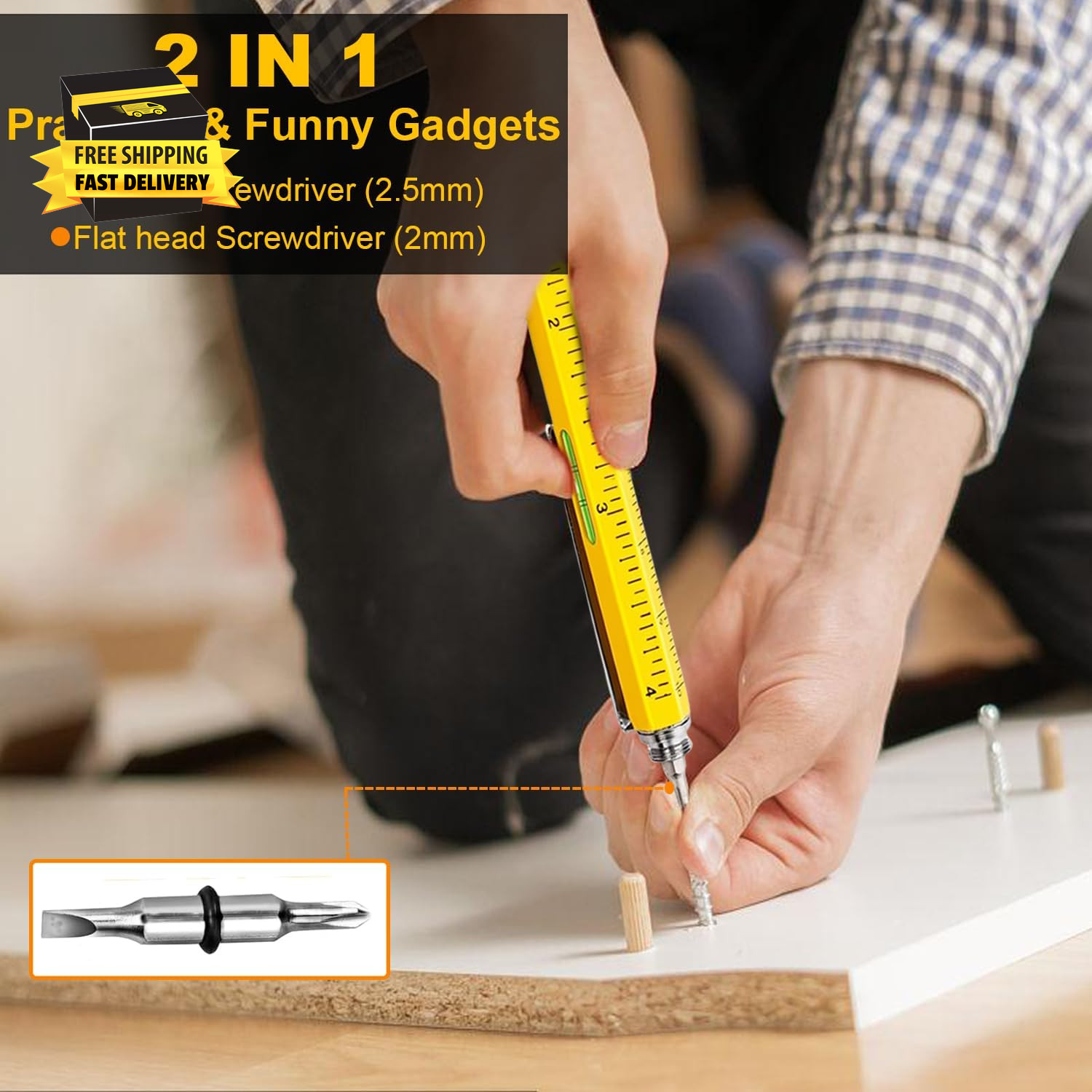 Multi Tool Pen Set,Pen for Men Dad Gifts from Daughter Son,9 in 1 Multitool Pen