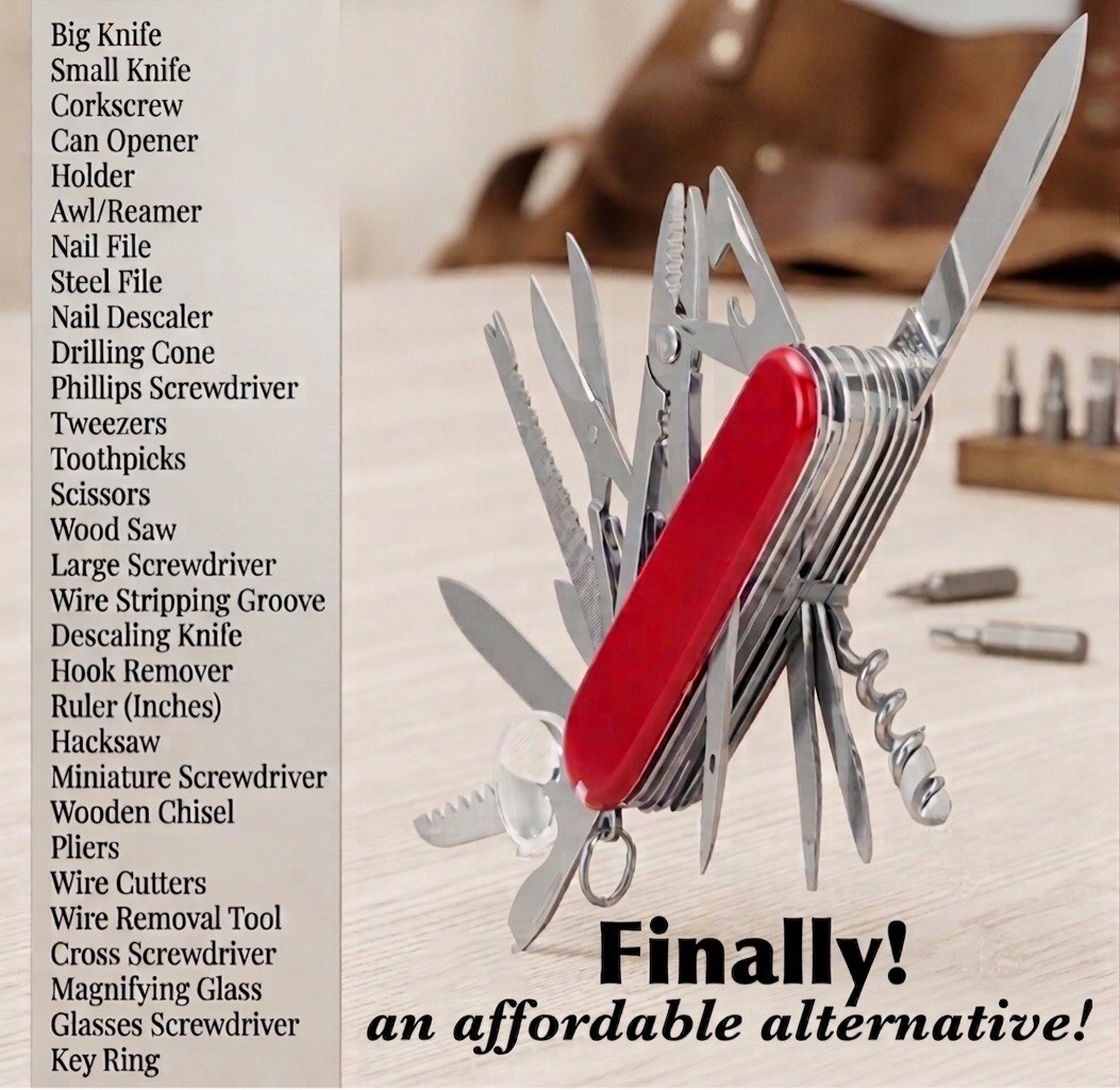 30-in-1 Generic Champion Plus Swiss Army Knife (NOT VICTORINOX)