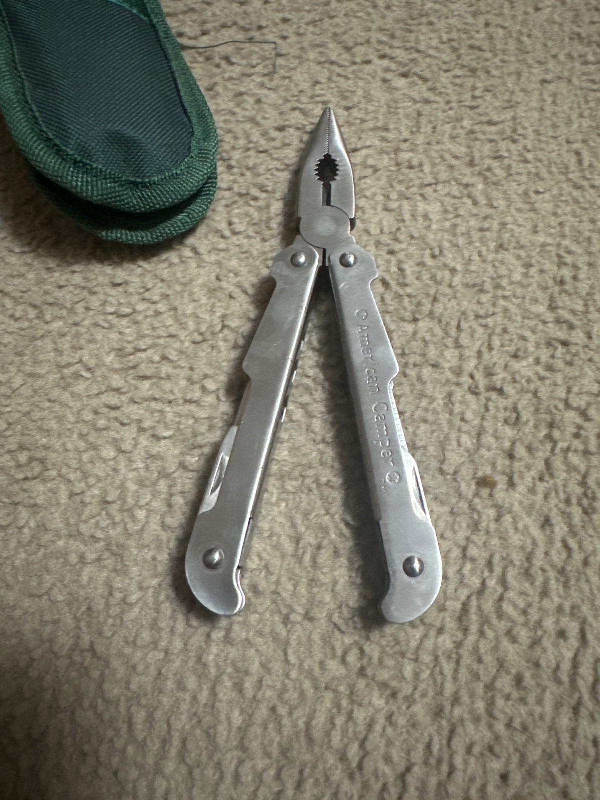 Vintage American Camper Stainless Steel Multi Tool W/ Nylon Case & Bits NEW