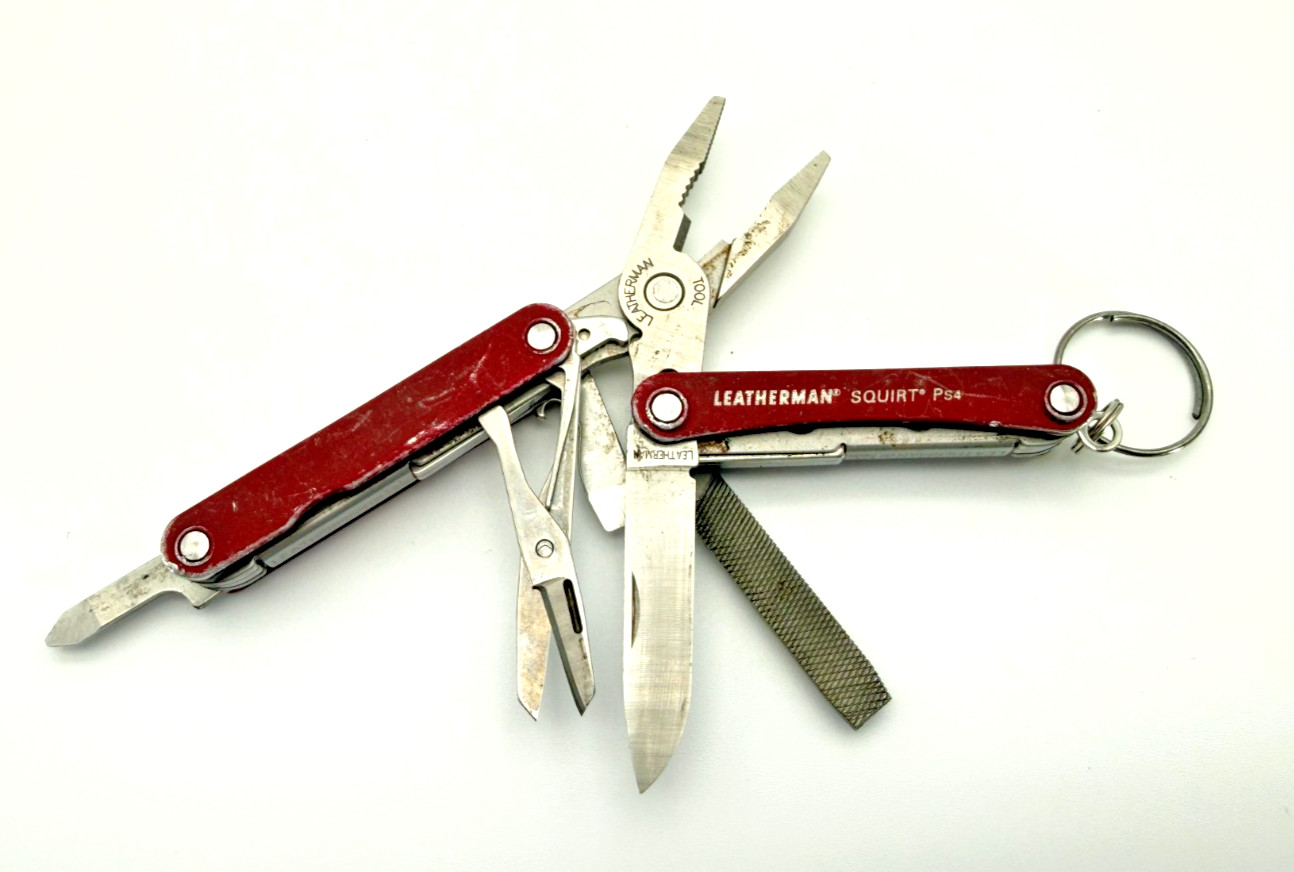 Leatherman Squirt PS4 Multi-Tool – Red – Discontinued Model Vintage Made in USA