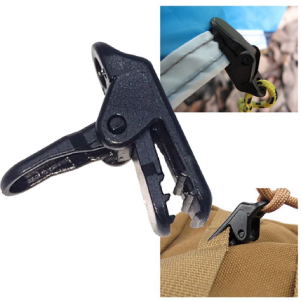 60xReusable Alligator Camping Tent Awning Tarp Clips Fixed Clamp Crocodile Clip