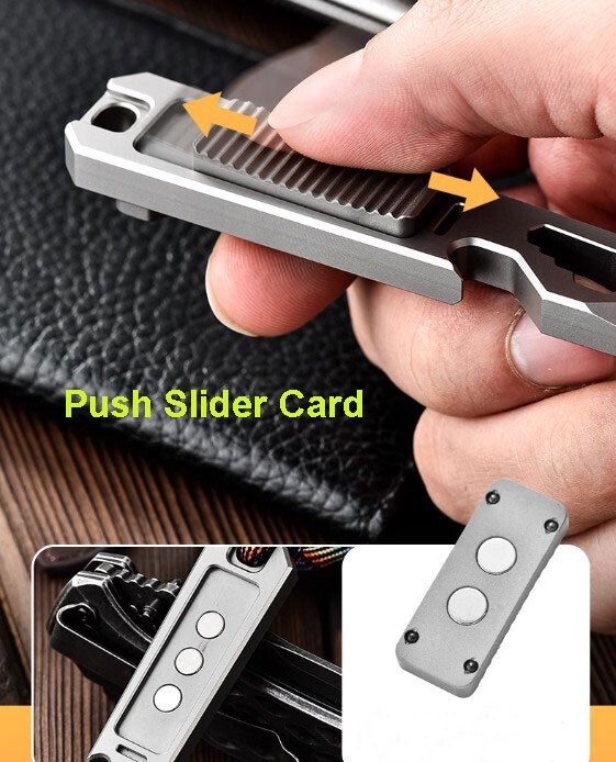 Titanium Multi Tools Pry Bar Crowbar Fidget Clicker Card Toy Stress Relief EDC