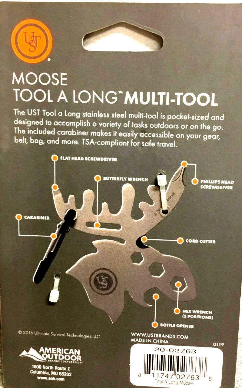 UST MOOSE TOOL A LONG Multi tool camp emerg prepare gear equip survive disaster