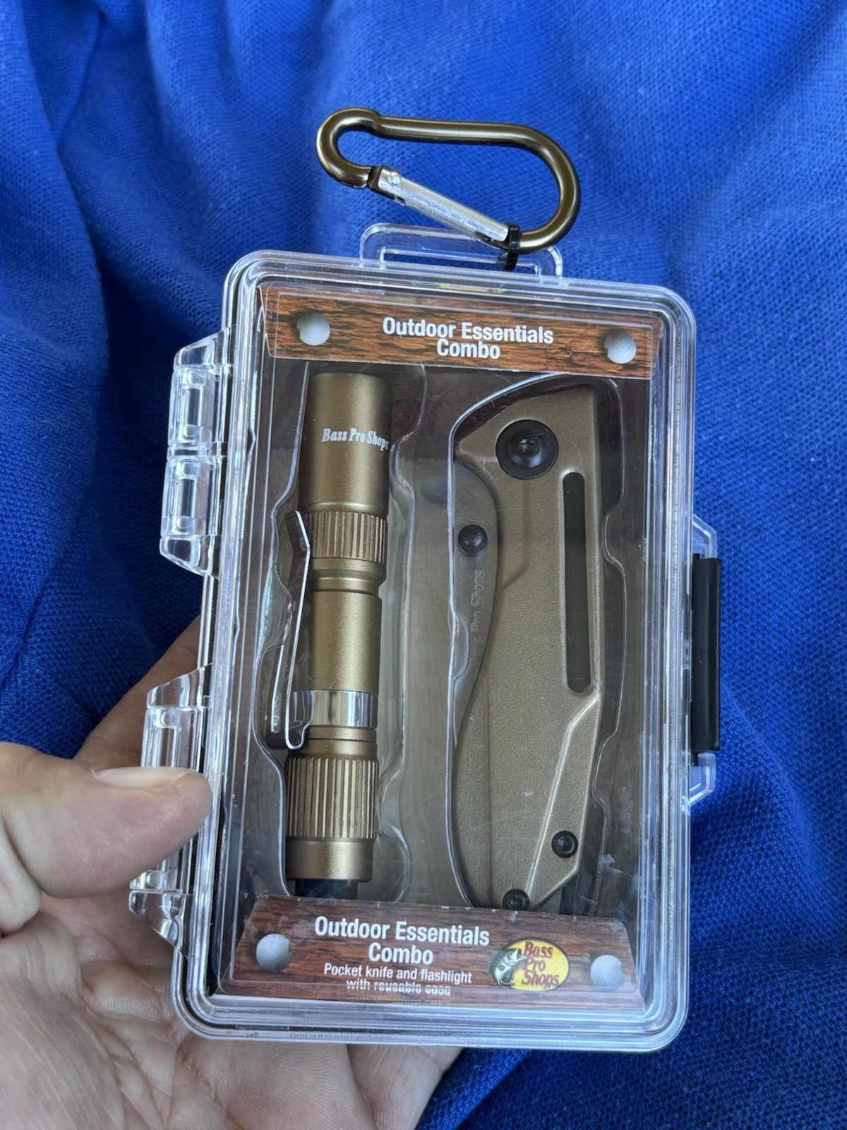 Bass Pro Shop Outdoor Essentials Knife/FlashLight Combo Set NEW