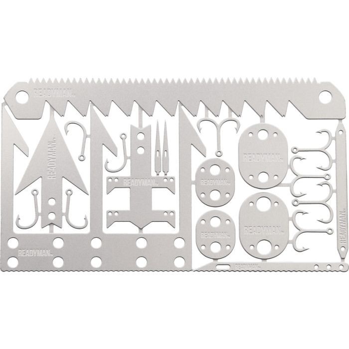 Readyman Wilderness Survival Card Stainless Steel Multi Tool Wallet Size