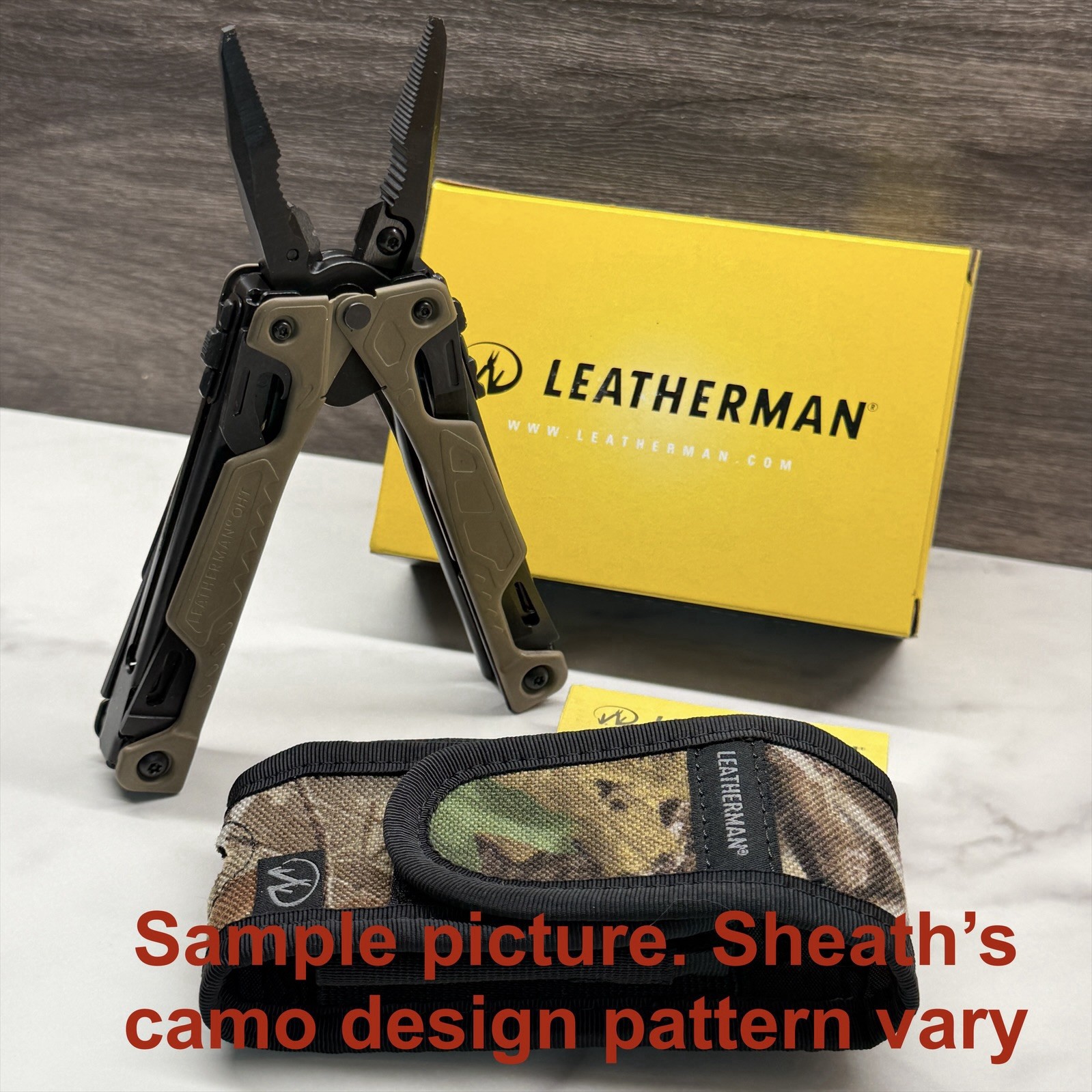 Leatherman OHT Brown/Tan w/Cano Sheath (Camo Pattern vary) Superb 154CM cutters!