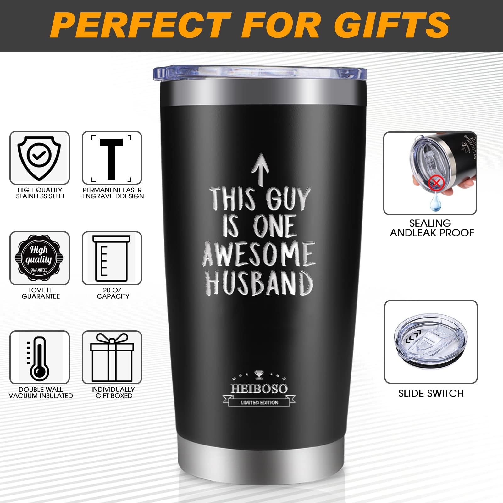 Valentines Day Gifts For Husband-Premium Insulated Tumbler & Multi-Tool Pocke…