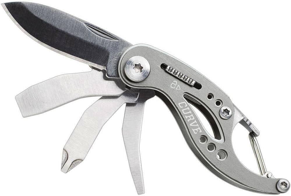 Gear Curve EDC Multitool 6-in-1 Pocket Knife Keychain W/ Pocket Screwdriver