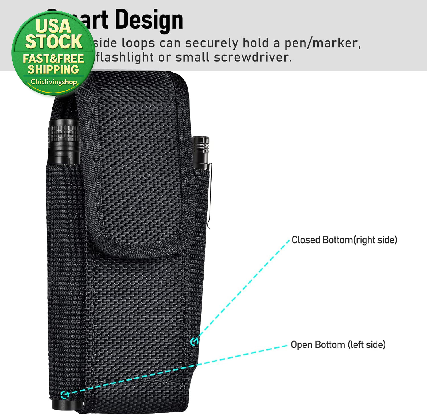 Sheath for Leatherman Wave plus Wingman Surge Rebar Multi Tool Holster Black