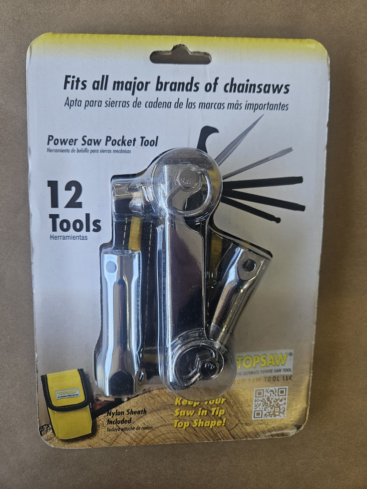 TopSaw 12 in 1 Multi Pocket Tool with Sheath Sockets Torx Screw Drivers