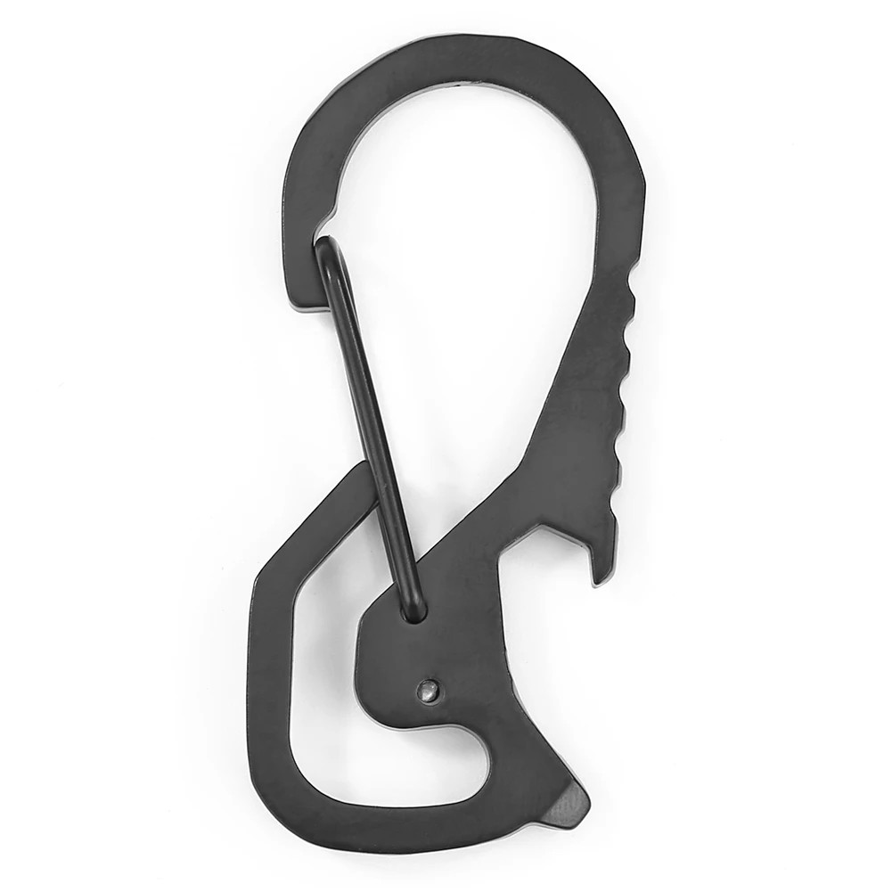 Keyring Bottle Opener Stainless Steel Pocket Keychain Carabiner Multifunctional