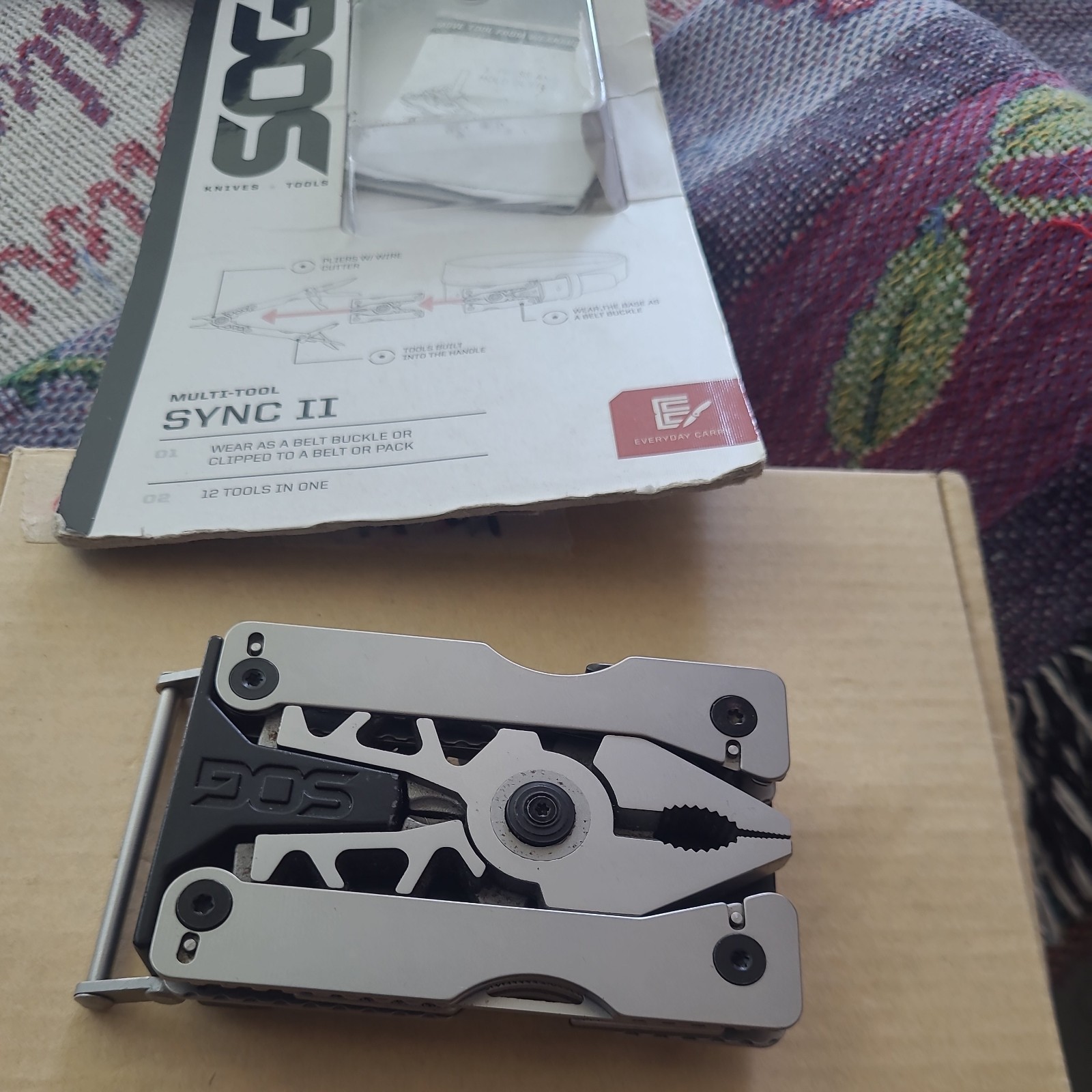 SOG SYNC II MULTI TOOL belt buckle survival tool