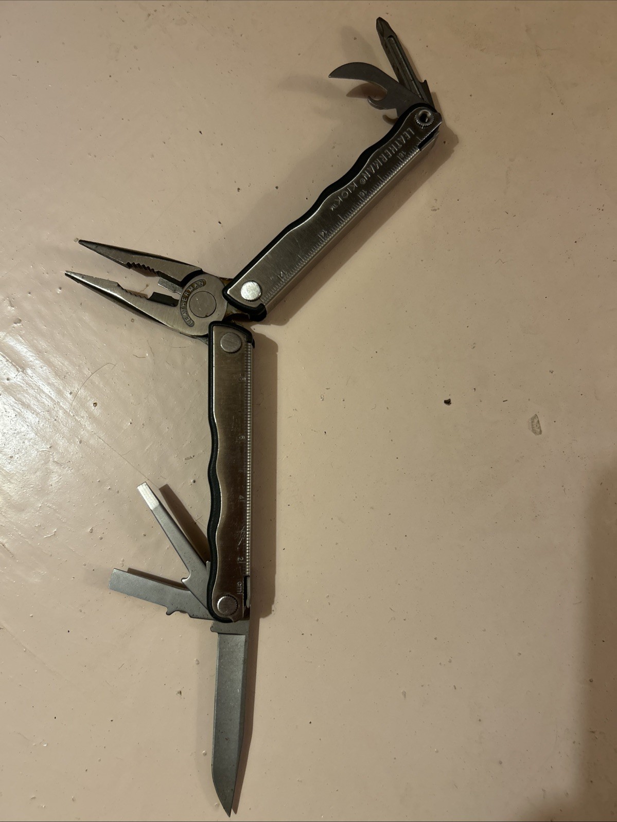 Vintage Leatherman Kick Multitool Knife Pat Pending Tools 6 Army Pliers Driver