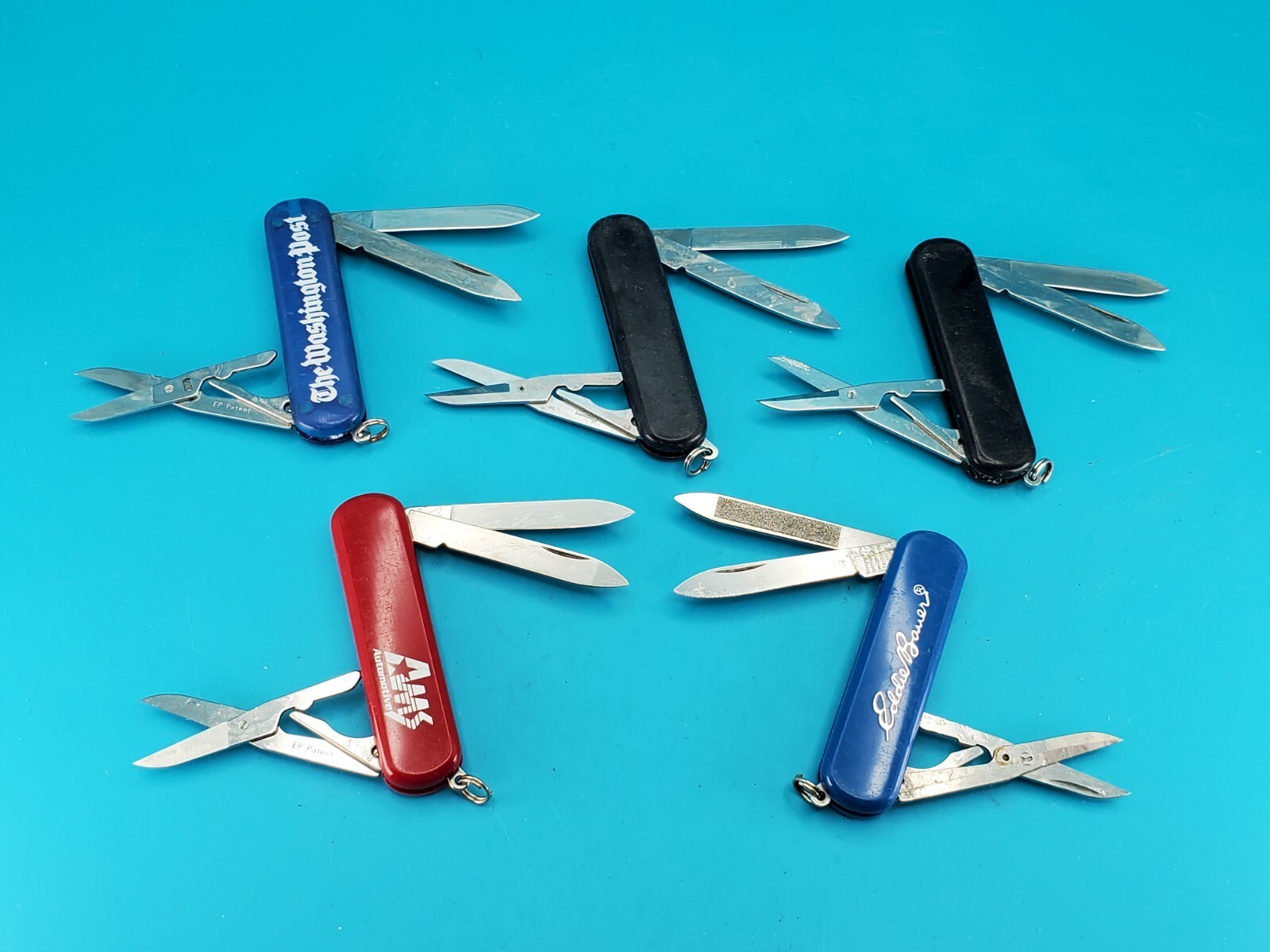 Lot of 5 Wenger Esquire Swiss Army Knife Multi Tools!