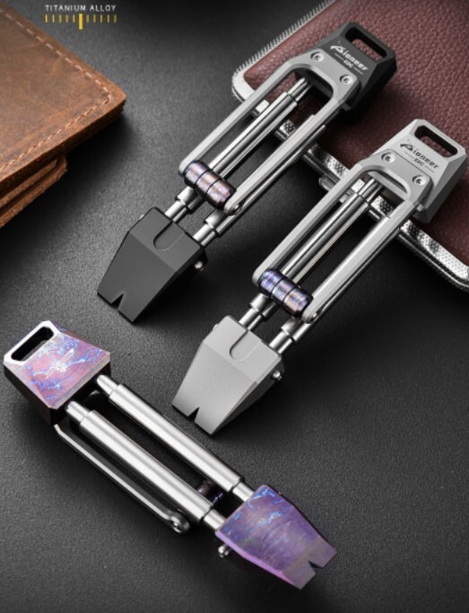 TC4 Titanium Alloy Pocket Multi-tools Crowbar Portable Outdoor EDC Pry Bar Tool