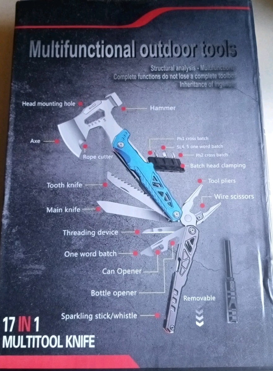 multi tool Knife 17 IN 1 Axe,Hammer And More New 2025 Updated