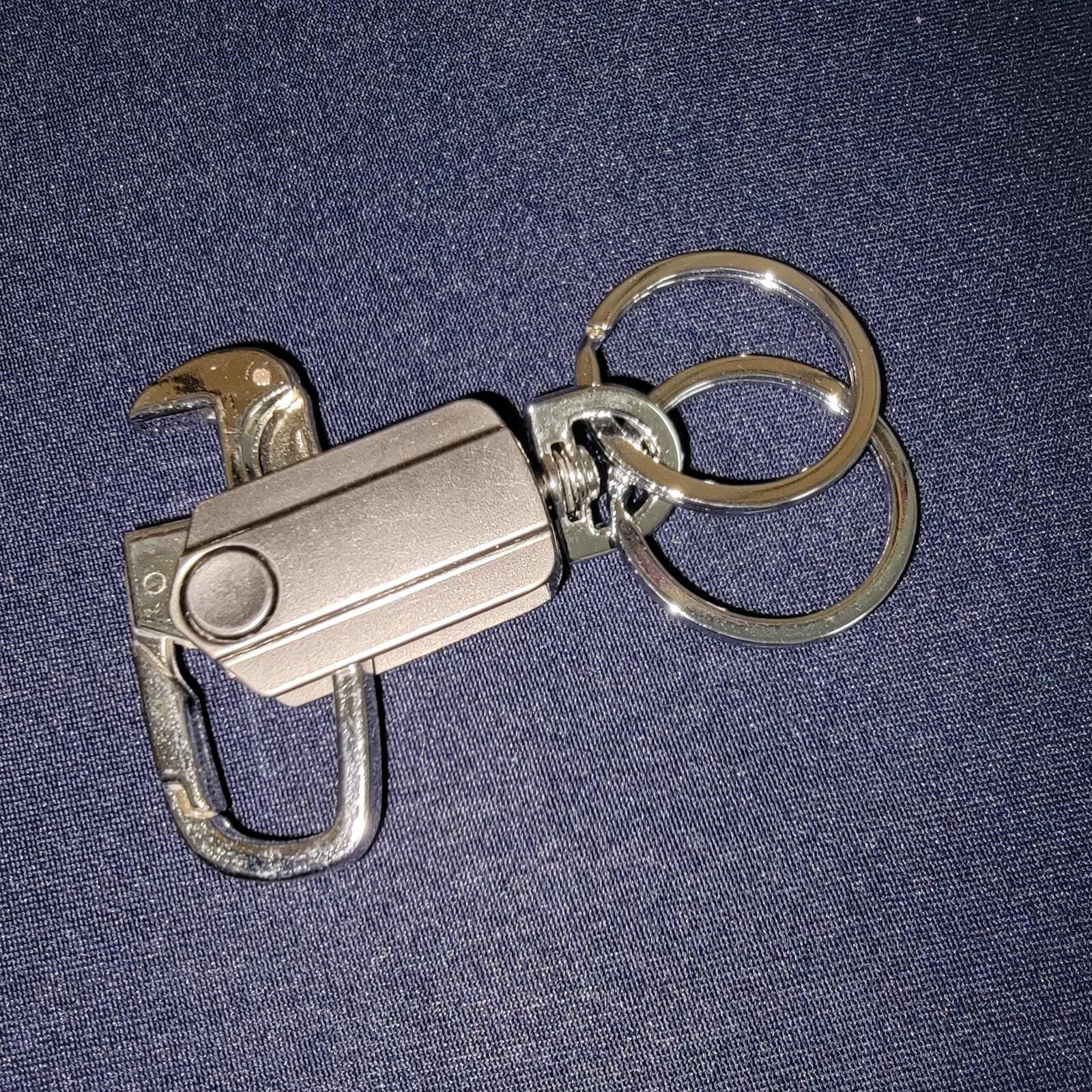 Carabiner Key Chain Bottle Opener Silver Gray