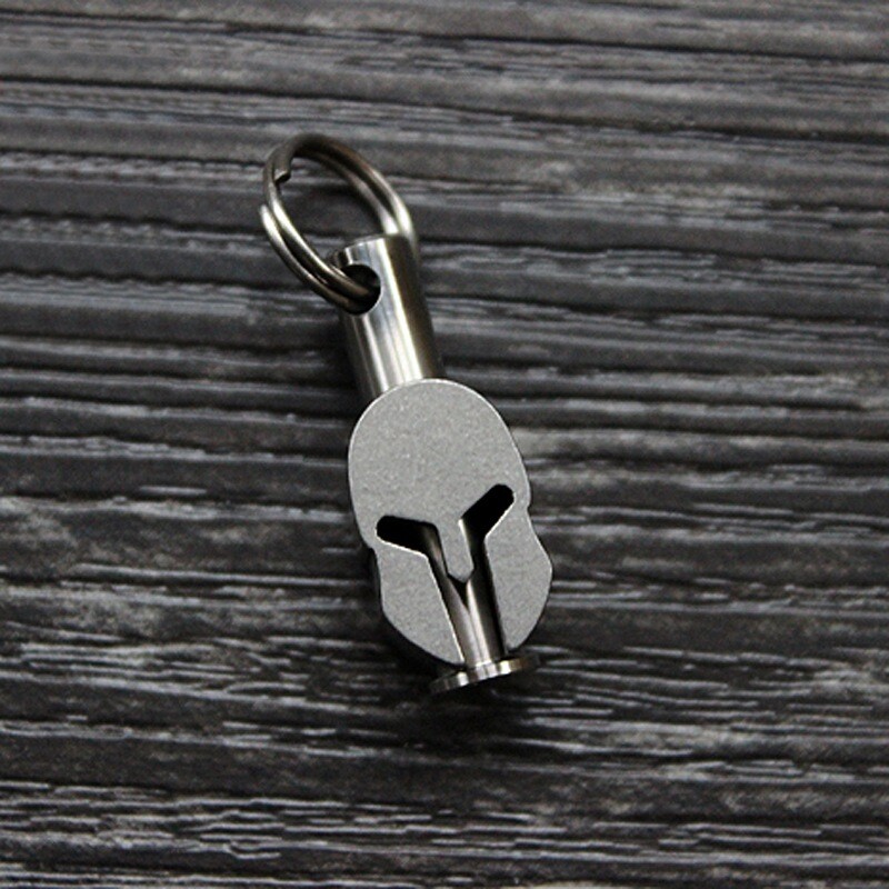 EDC Titanium Knife Key Parachute Cord Bead Pendant Lanyard Zipper Head Tool Gift