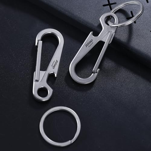 Titanium Keychain Quick Release Bottle Opener EDC Tool Lightweight 14g Camping