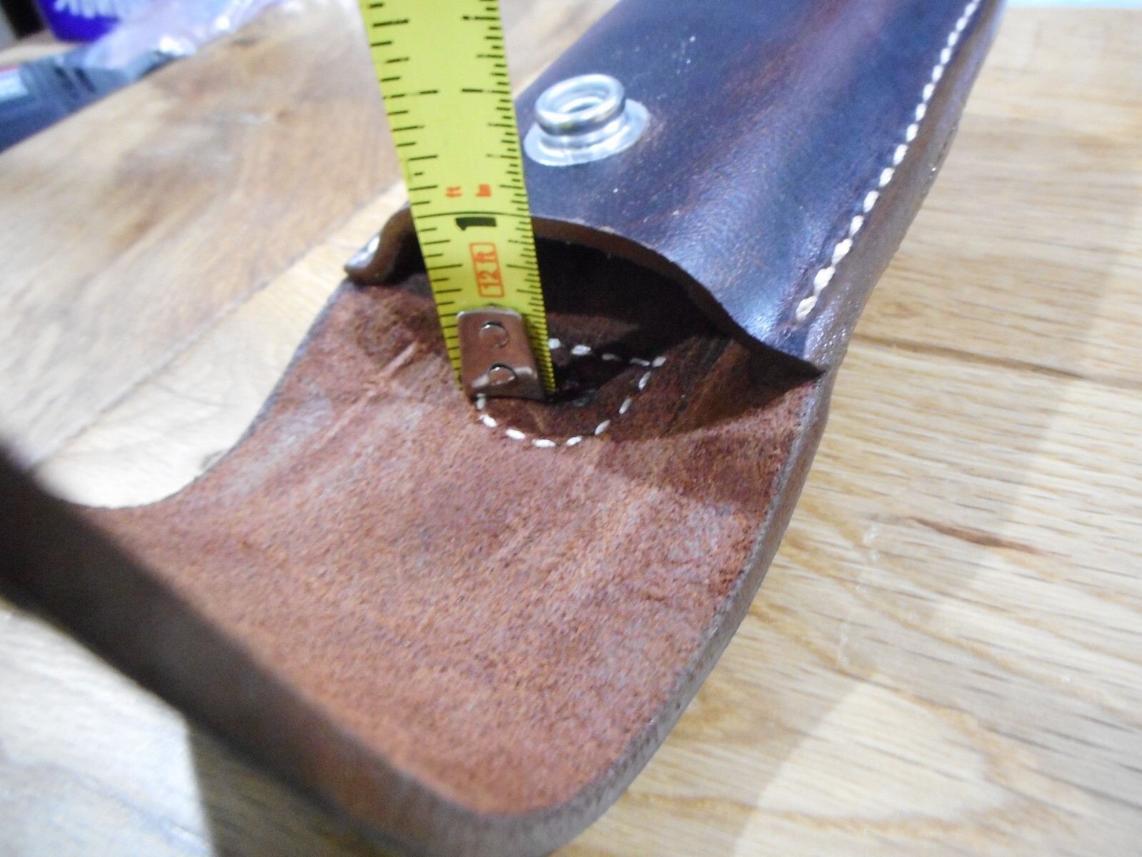 Leatherman Surge. Crazy Horse leather sheath. Tooled flap. Sheath only.