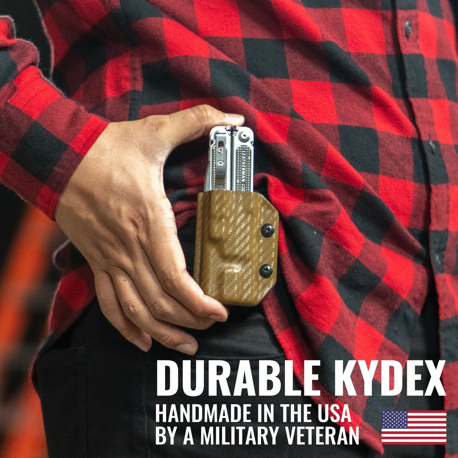Clip & Carry Kydex Sheath Holder Cover for LEATHERMAN FREE P2 Multi-Tool Tool