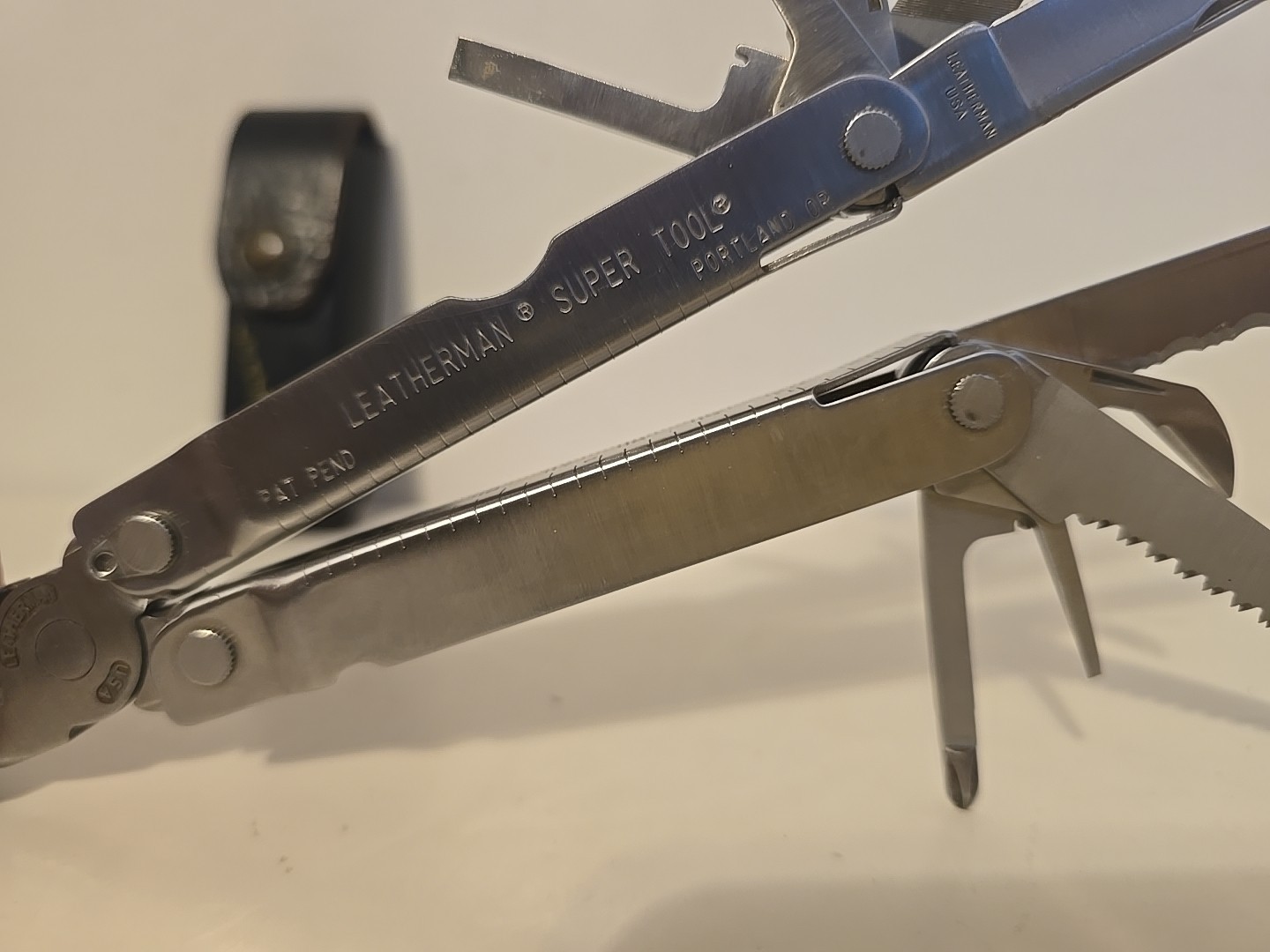Vtg Leatherman Tool Patent Pending USA Stainless Steel Multi-Tool & Sheath
