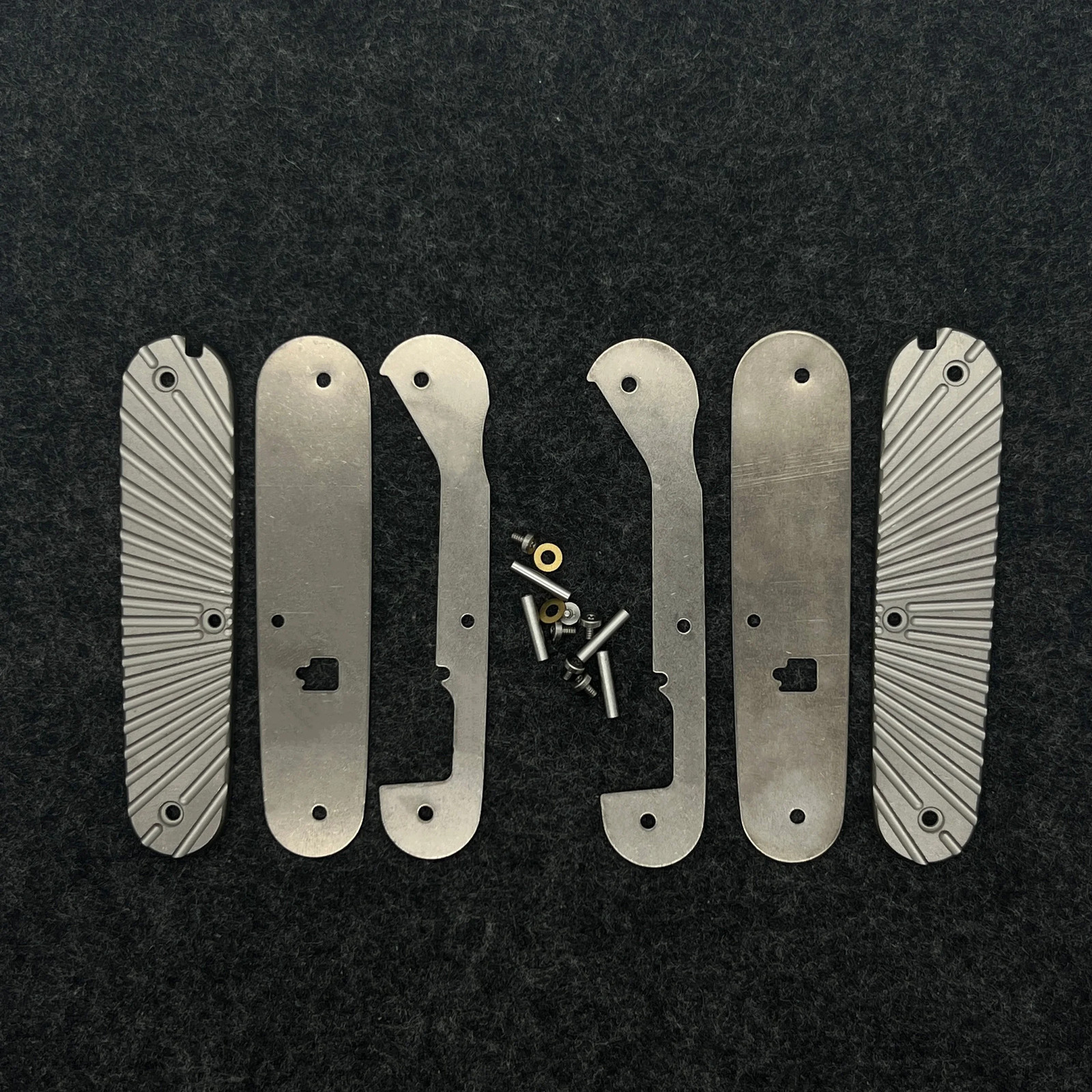 1 set 3 Layers Titanium Alloy Scales With No Corkscrew For 91mm Victorinox SAK