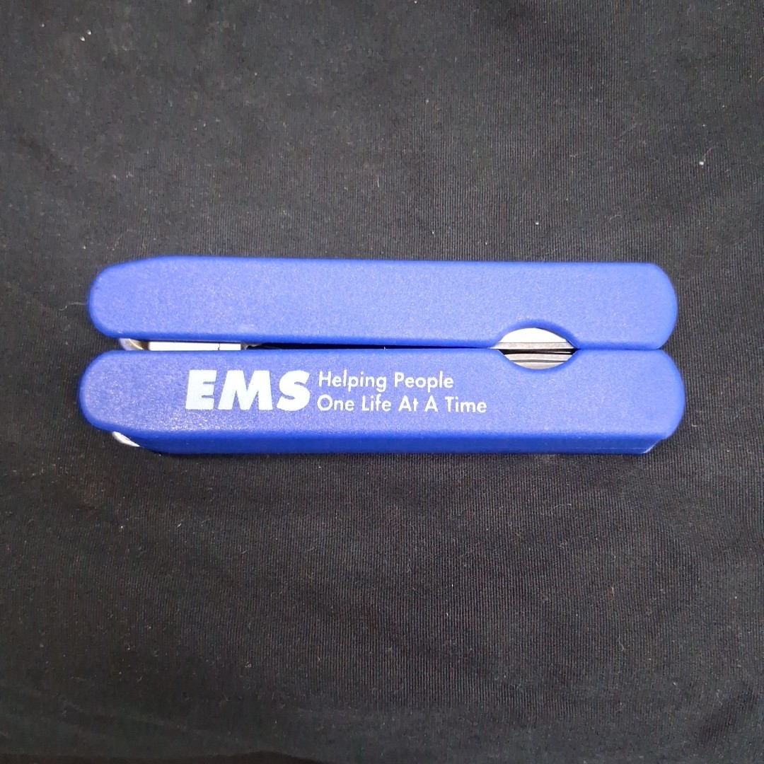 Vintage EMS Advertising 4″ Blue Needle Nose Pliers Multi-Tool & Case